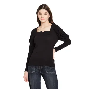SQUARE NECK PUFF SLEEVE TOP
