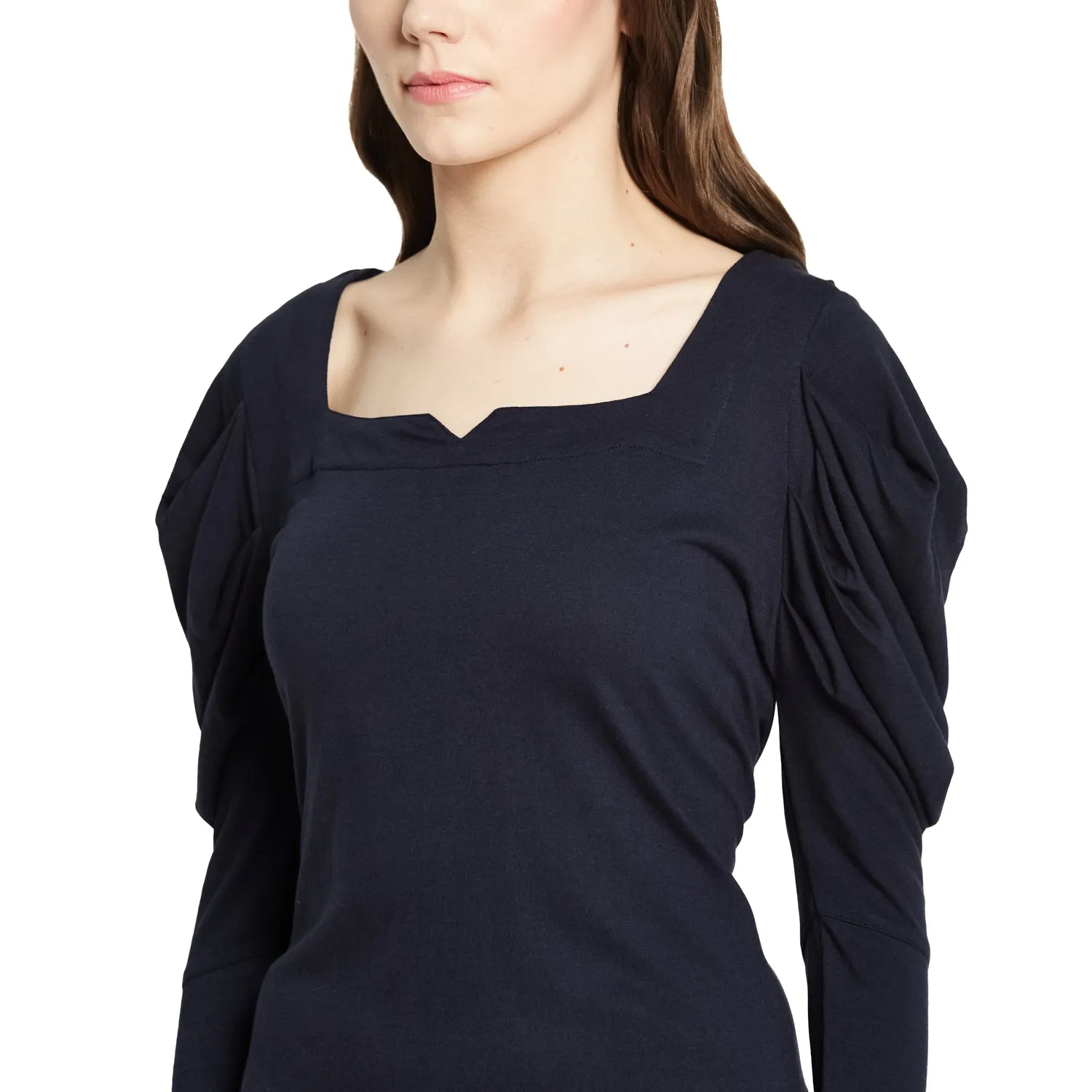 SQUARE NECK PUFF SLEEVE TOP