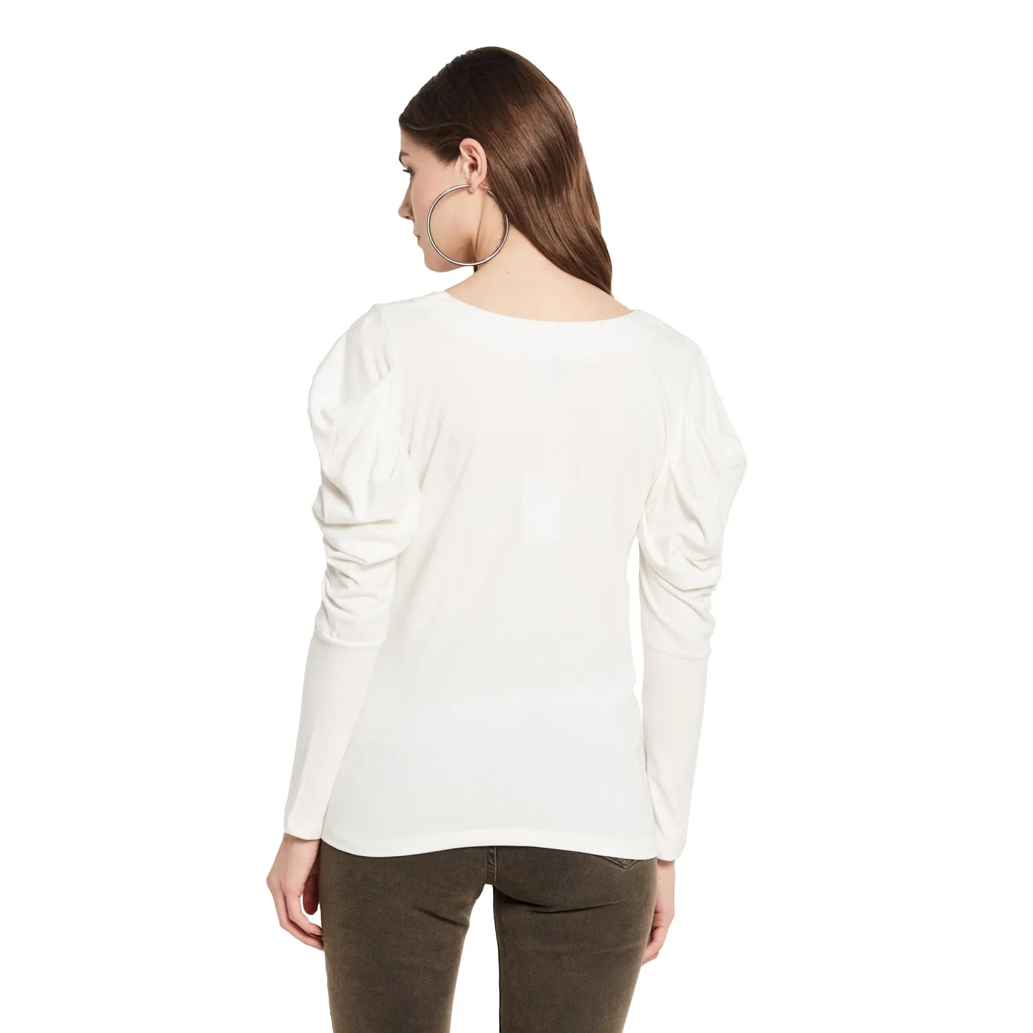 SQUARE NECK PUFF SLEEVE TOP
