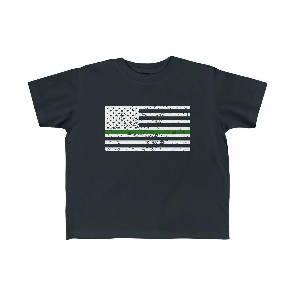 Standard Distressed Flag © Toddler Tee (Thin Green Line)