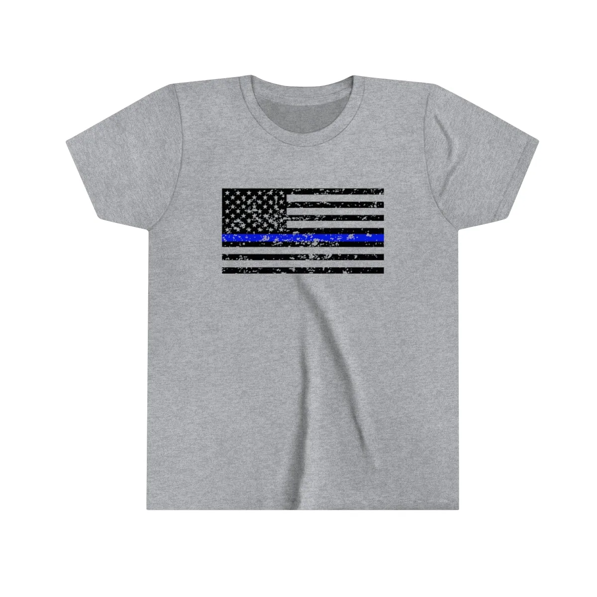 Standard Distressed Flag © Youth Tee (Thin Blue Line)
