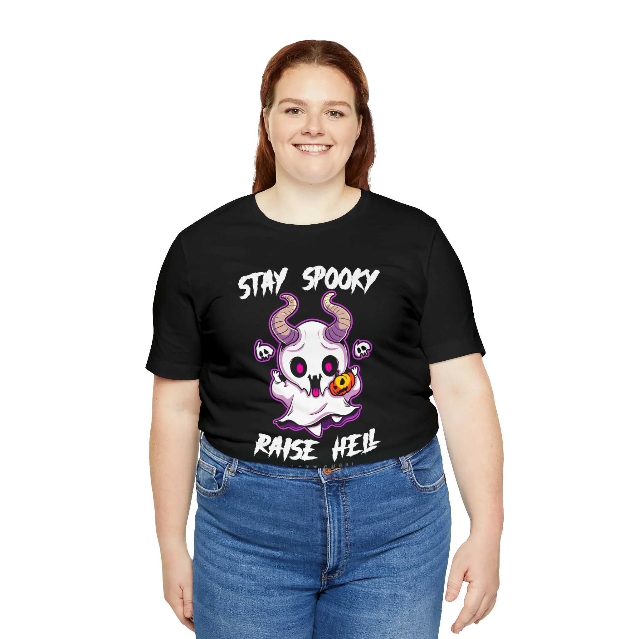 Stay Spooky Raise Hell Unisex Jersey Short Sleeve Tee