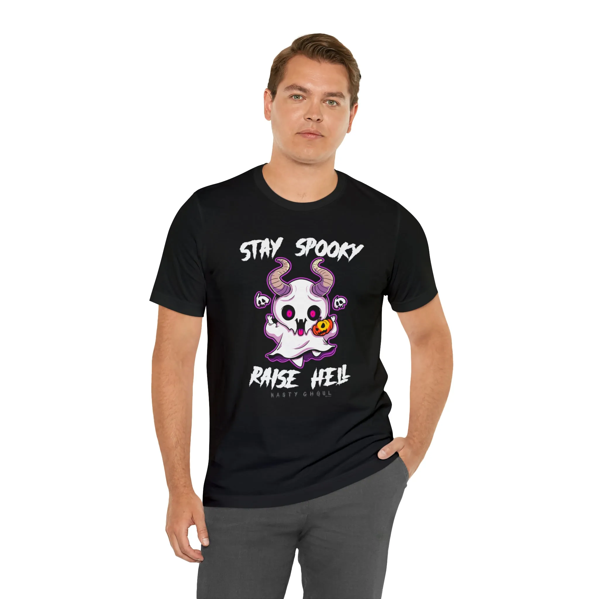 Stay Spooky Raise Hell Unisex Jersey Short Sleeve Tee