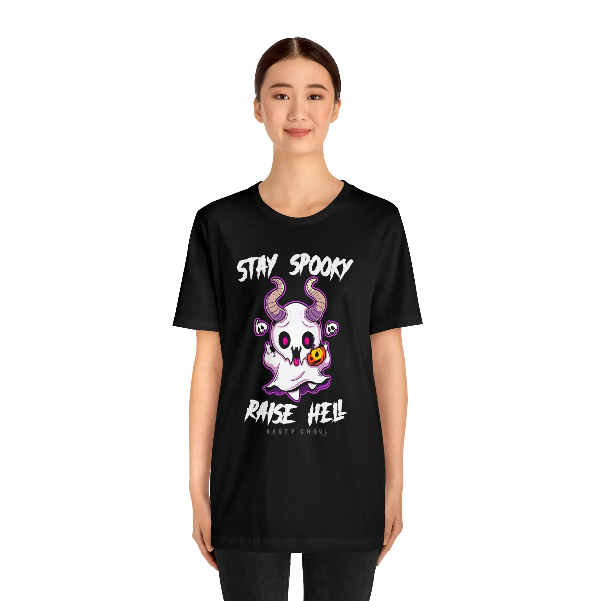 Stay Spooky Raise Hell Unisex Jersey Short Sleeve Tee
