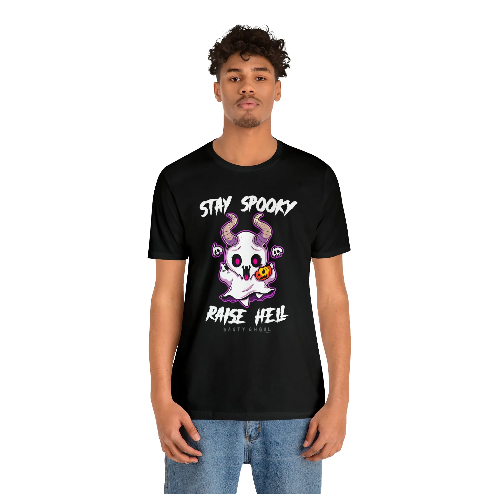 Stay Spooky Raise Hell Unisex Jersey Short Sleeve Tee