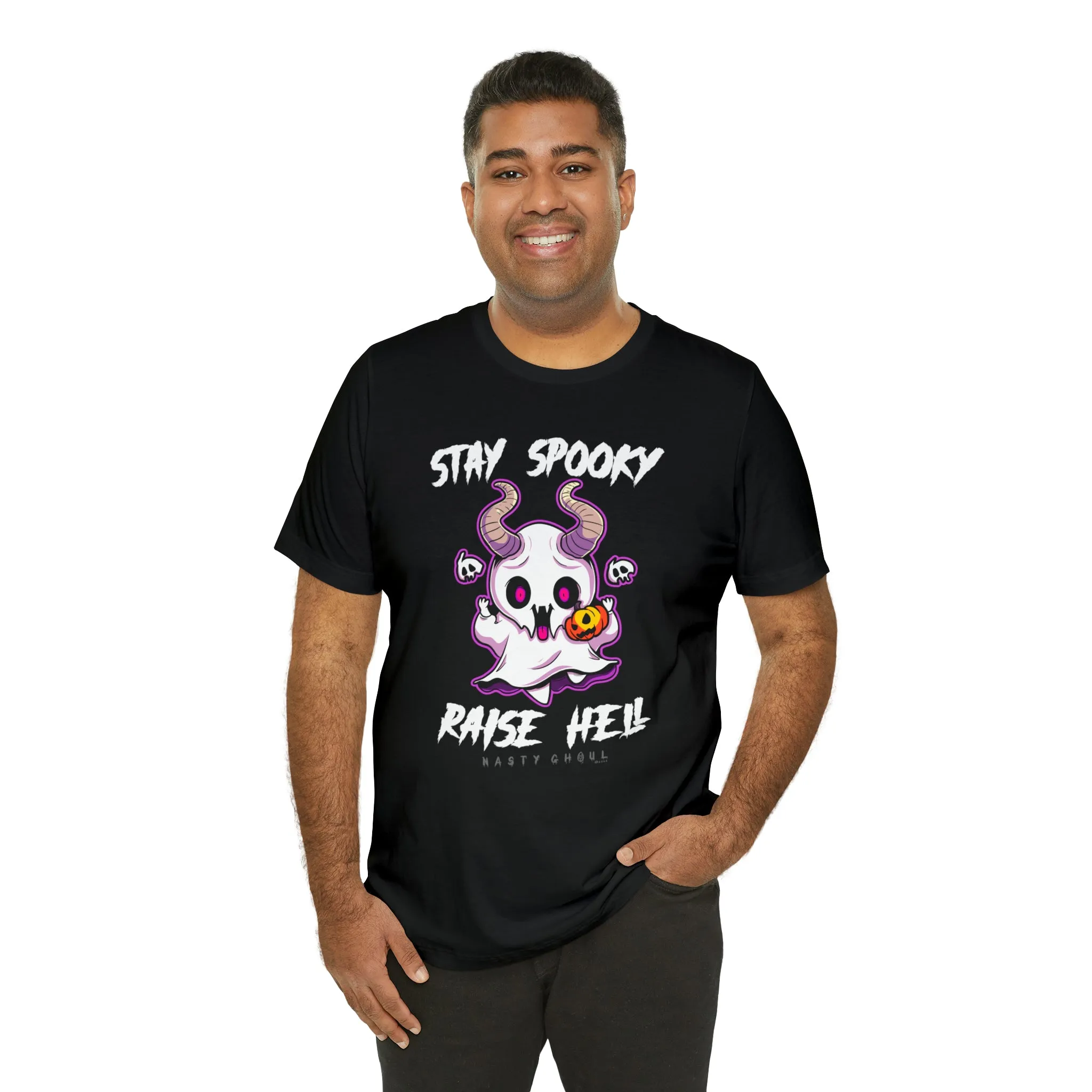 Stay Spooky Raise Hell Unisex Jersey Short Sleeve Tee
