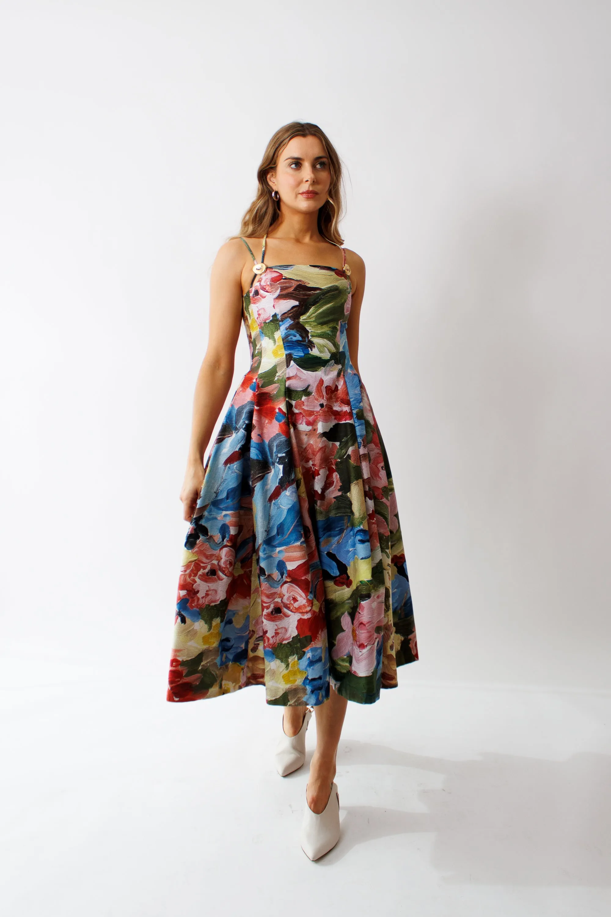 Stine Goya Midweight Cotton Double Strap High Volume Dress