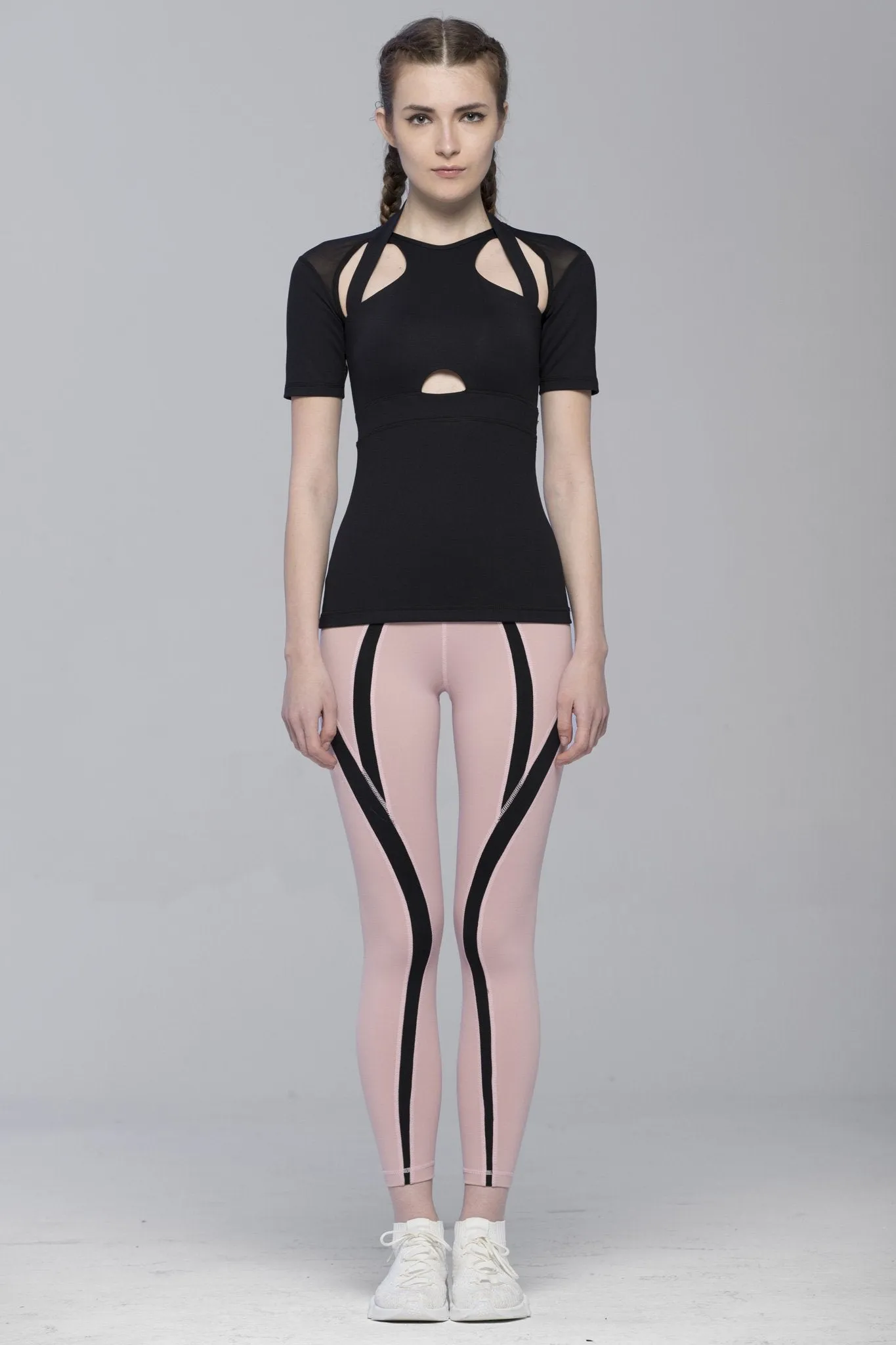 STRATUM TEE, BLACK/BLACK MESH