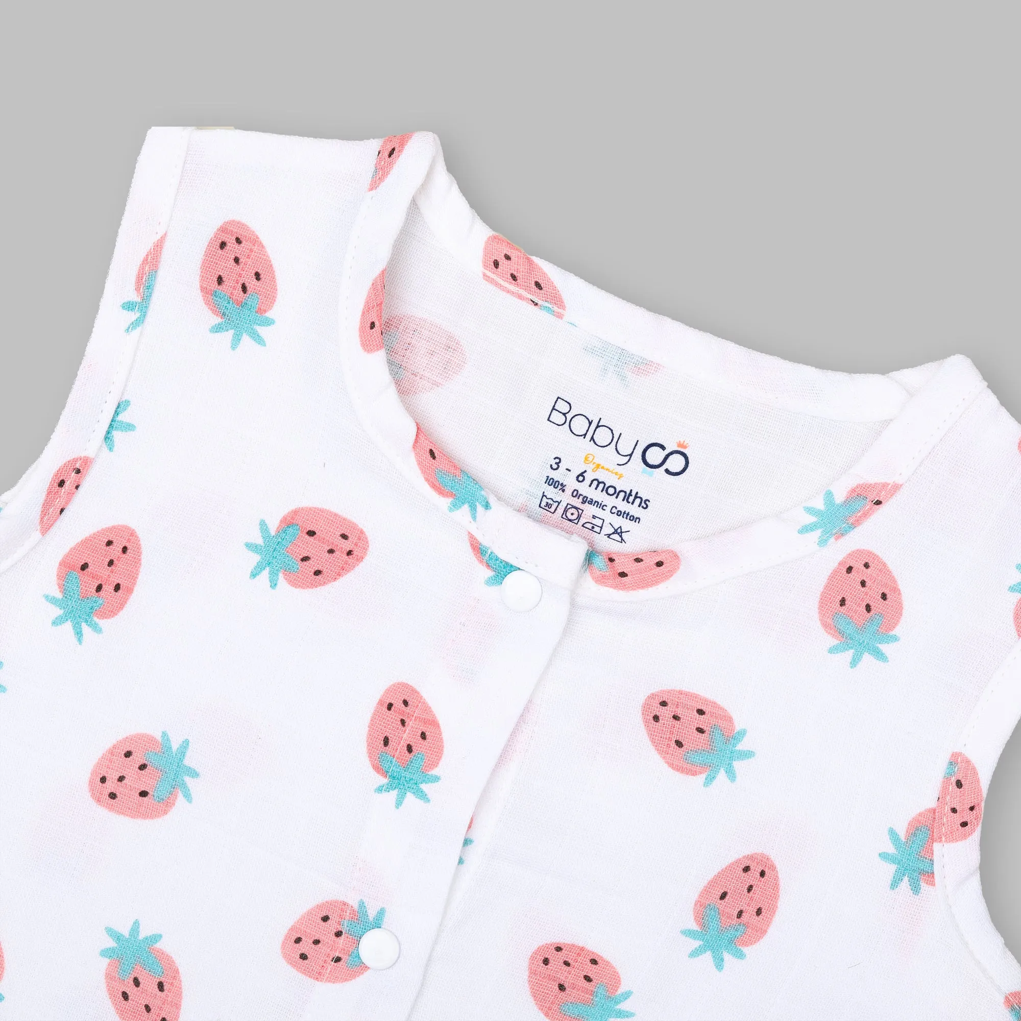 Strawberry & Peach Unisex Muslin Set