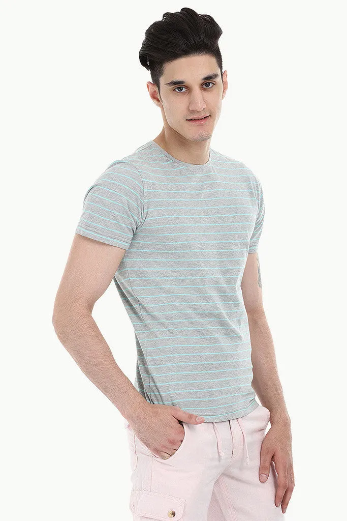 Stripes Soft Cotton Crew Neck