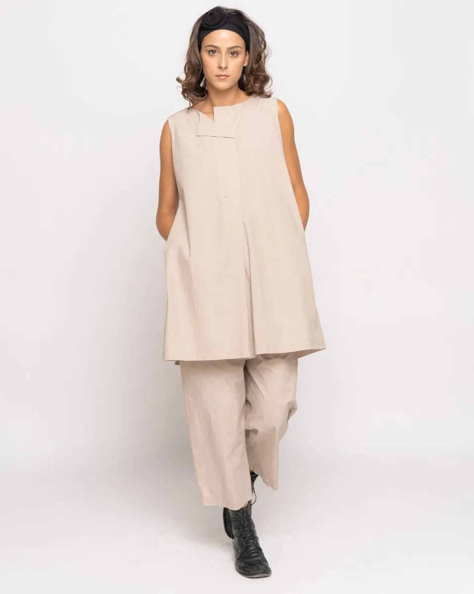 Stub Collar Tank Shirtdress