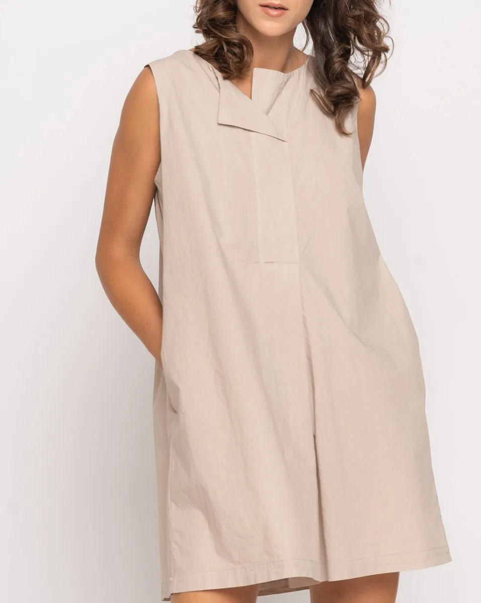 Stub Collar Tank Shirtdress