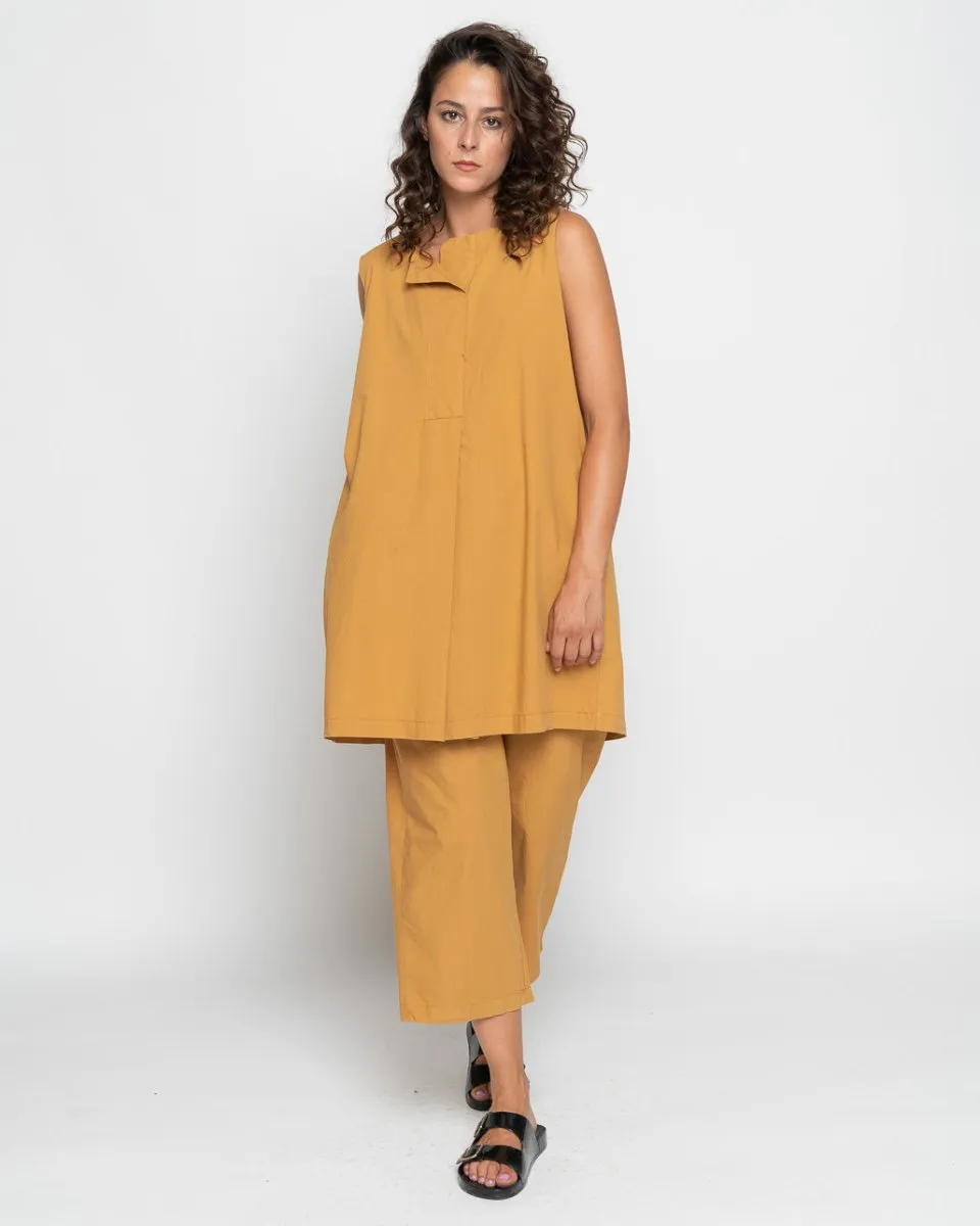 Stub Collar Tank Shirtdress
