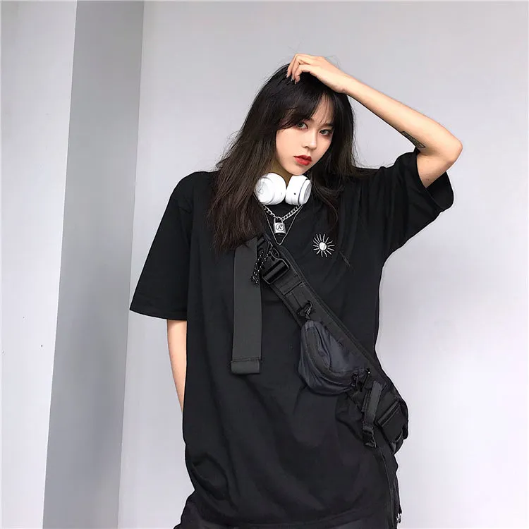 Sun embroidery t-shirt KF90785