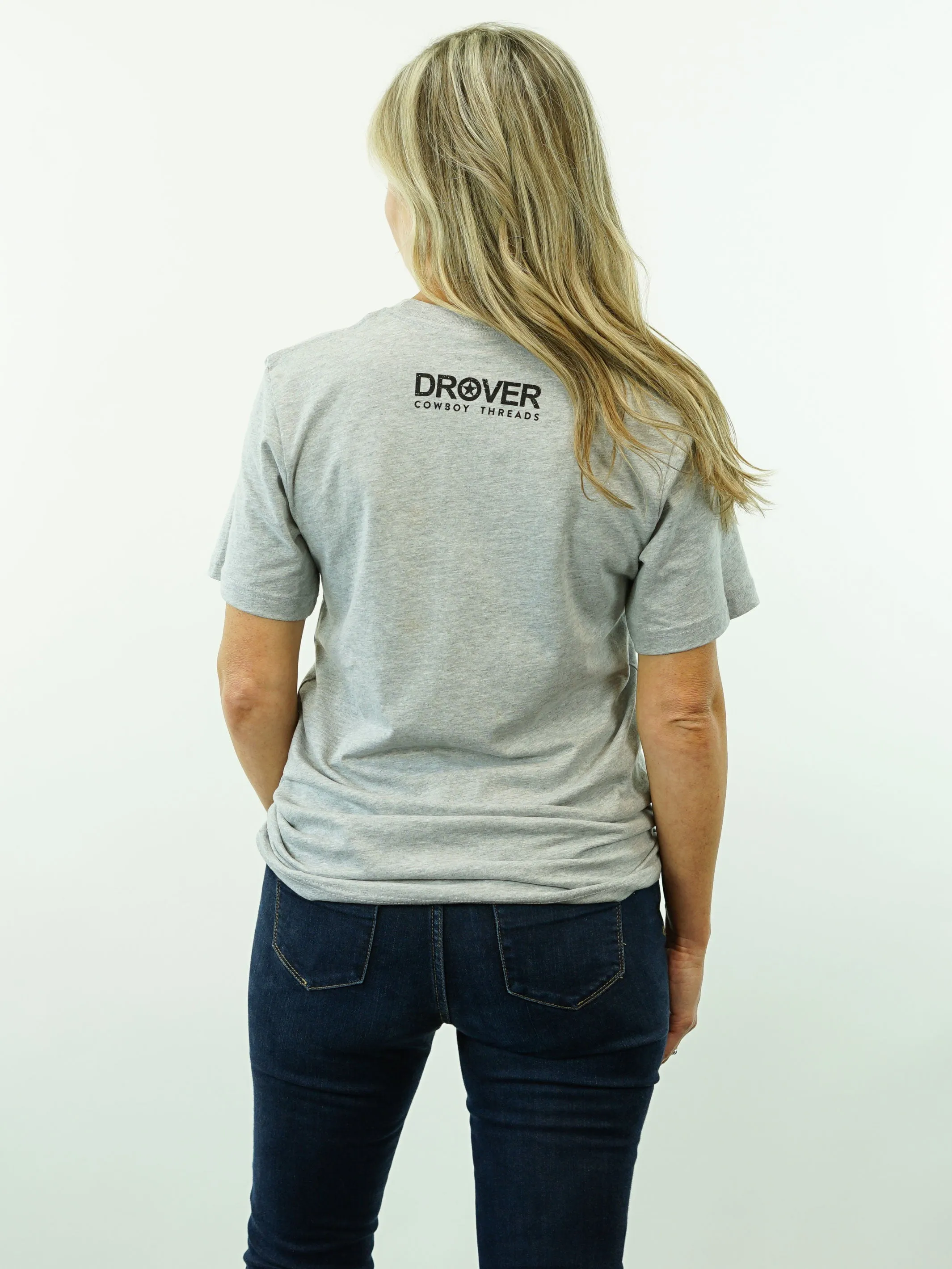 T-Shirt - Cowboy Life Happy Wife - Grey