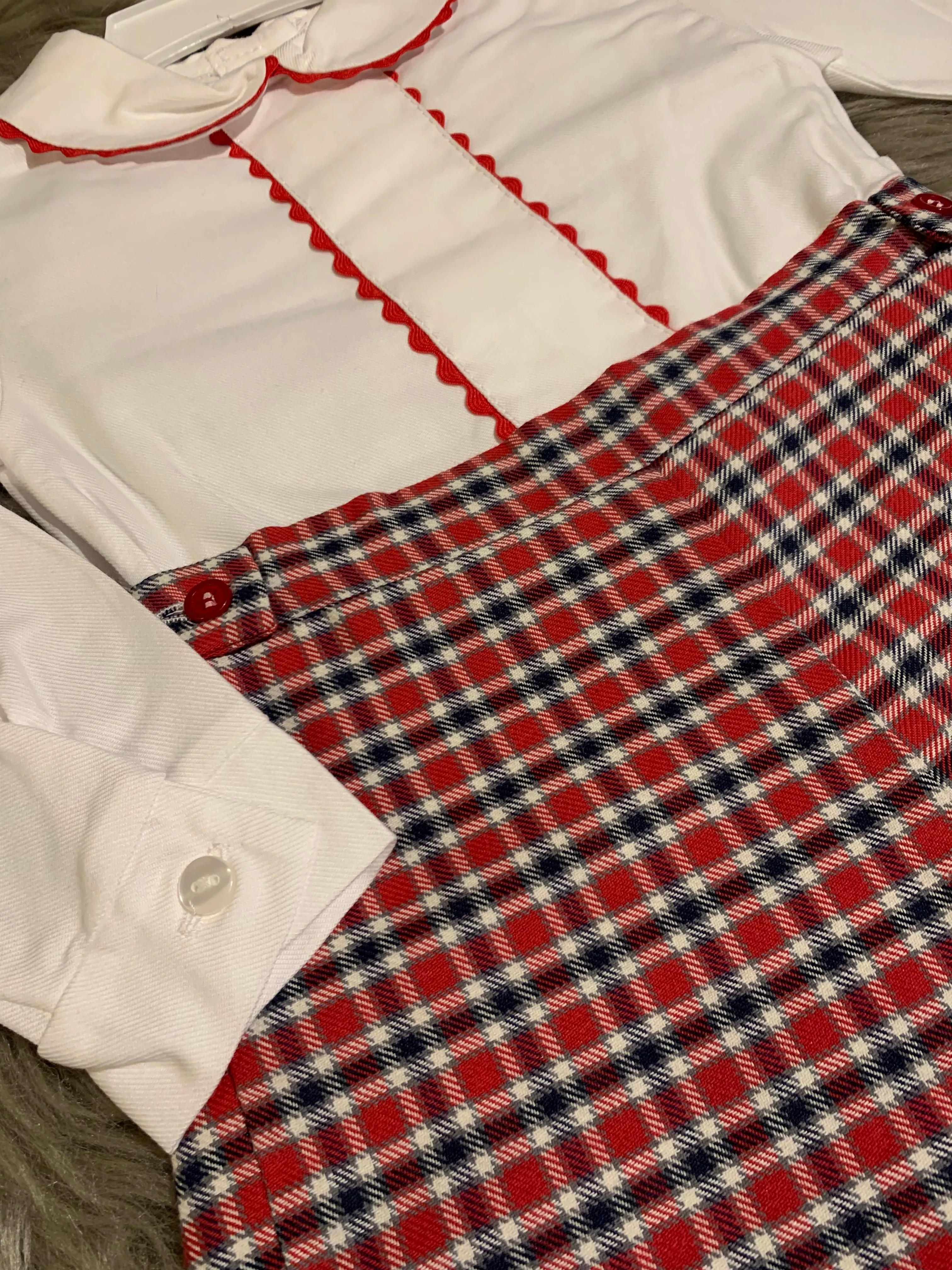 Tartan Shorts and Shirt Set