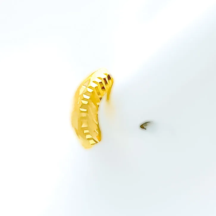 Textured Delightful 22k Gold Earrings