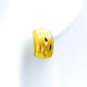 Textured Delightful 22k Gold Earrings
