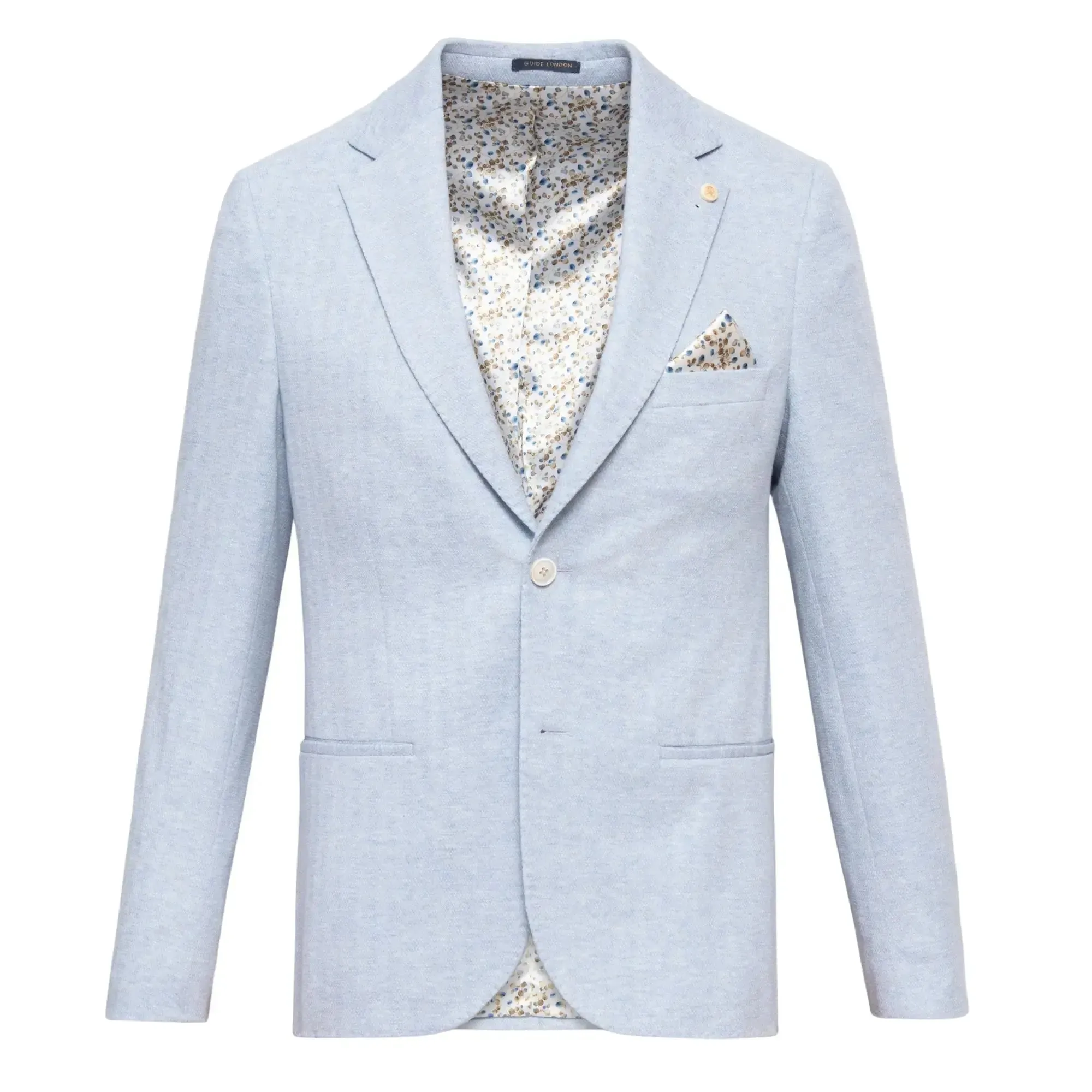 Textured Stretch Blazer - Sky