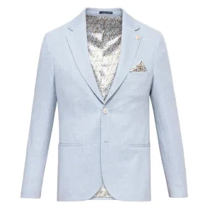 Textured Stretch Blazer - Sky