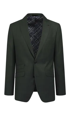 Textured Suit Jacket - Green