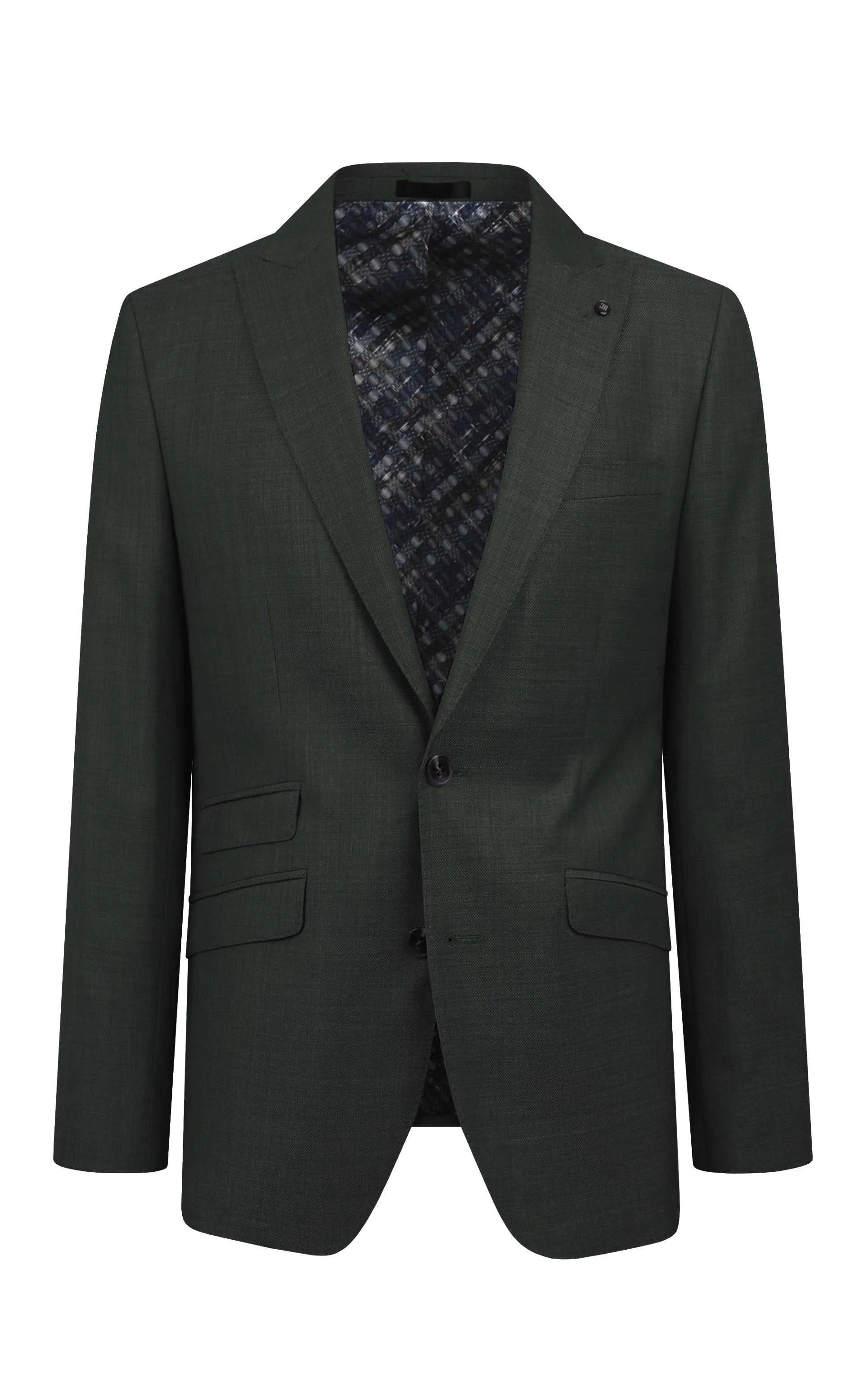 Textured Suit Jacket - Green