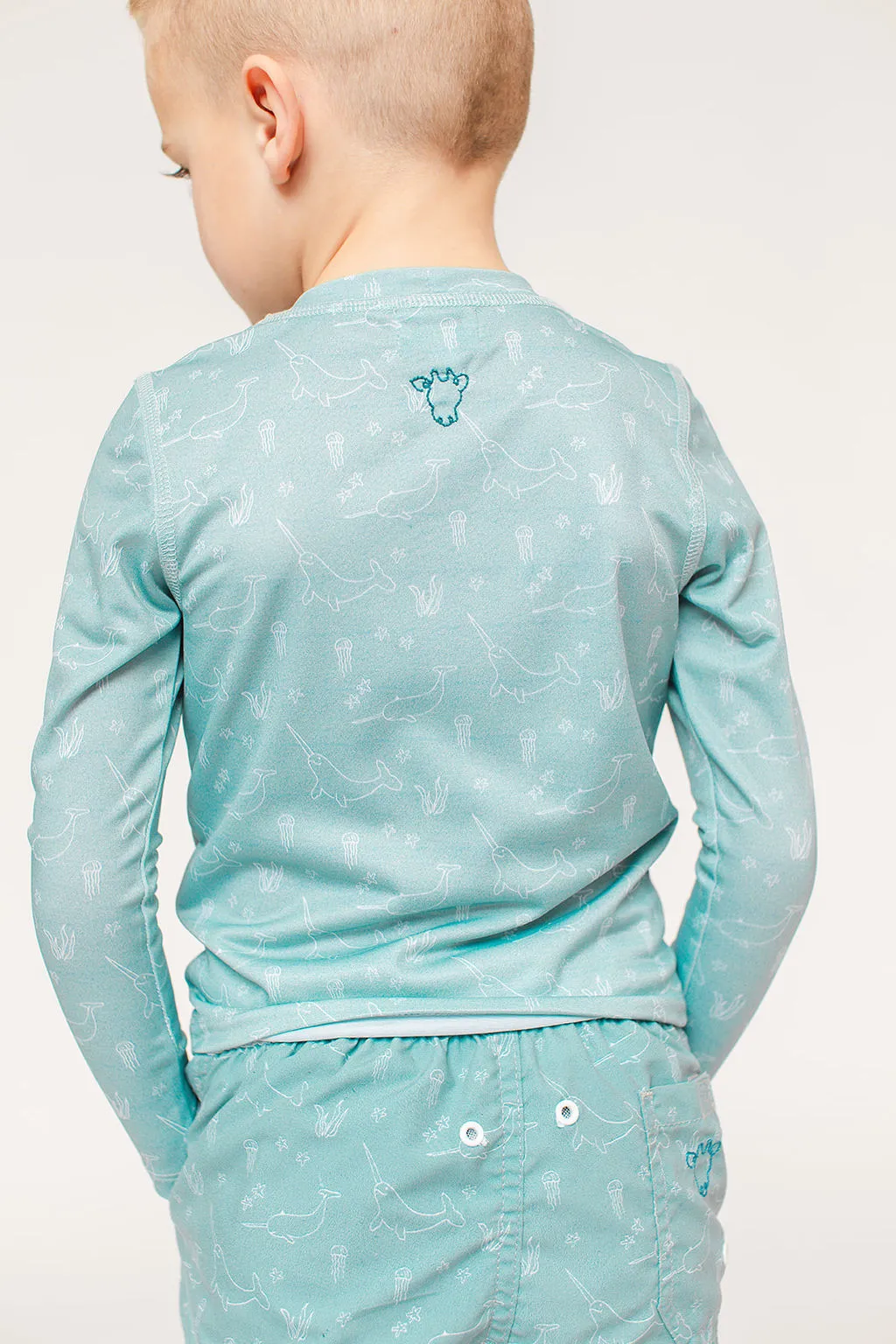 The Boy's Rash Guard - Narwhal