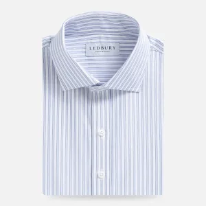 The Deep Blue Albini Deacon Stripe Custom Shirt