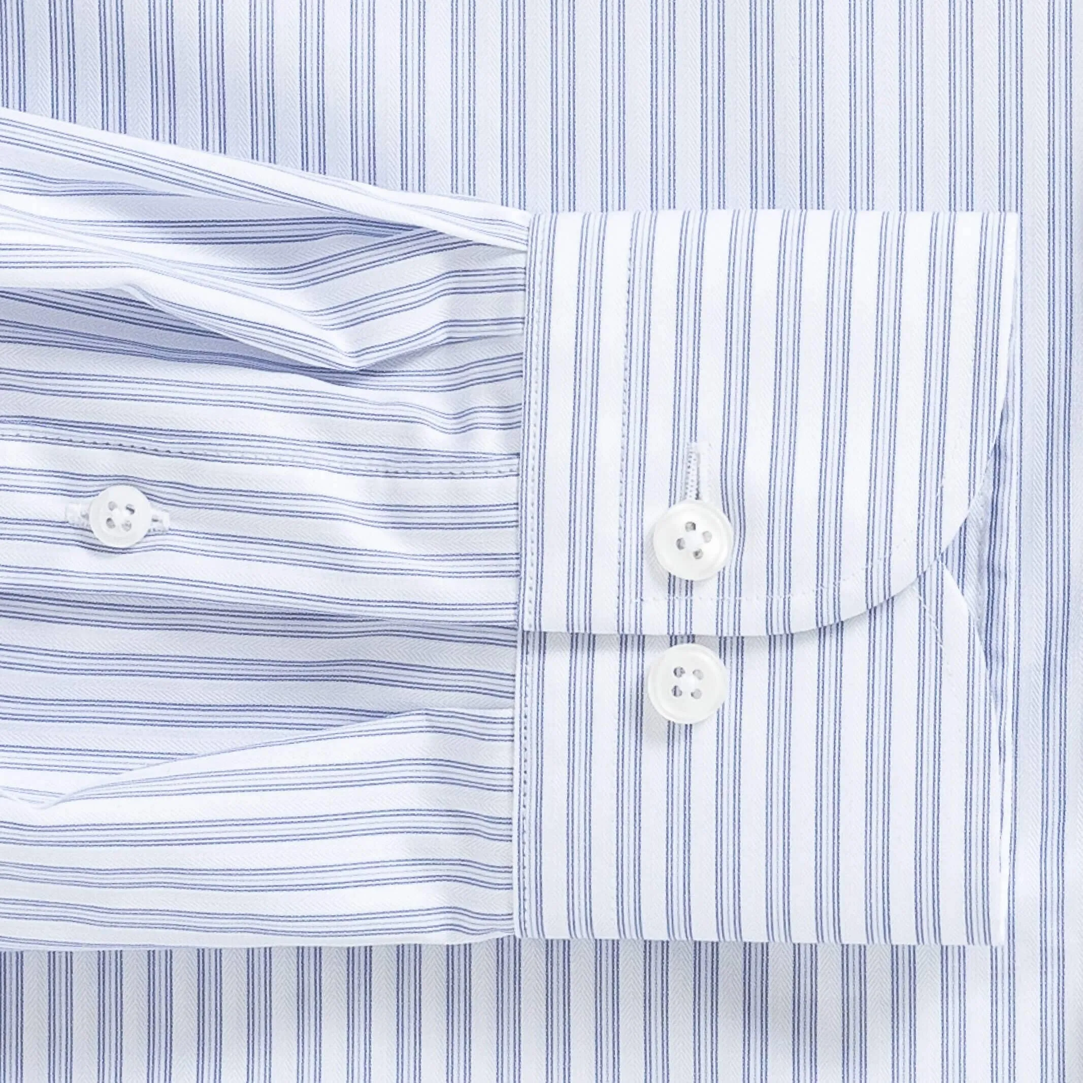 The Deep Blue Albini Deacon Stripe Custom Shirt