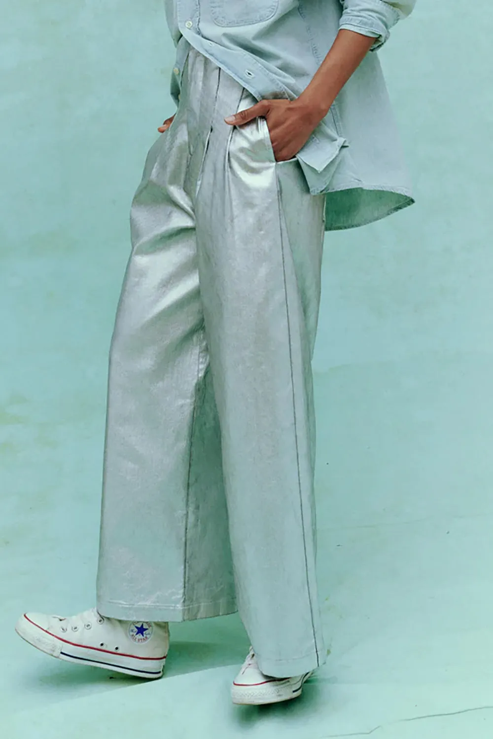 The Sculpted Trouser in Silver