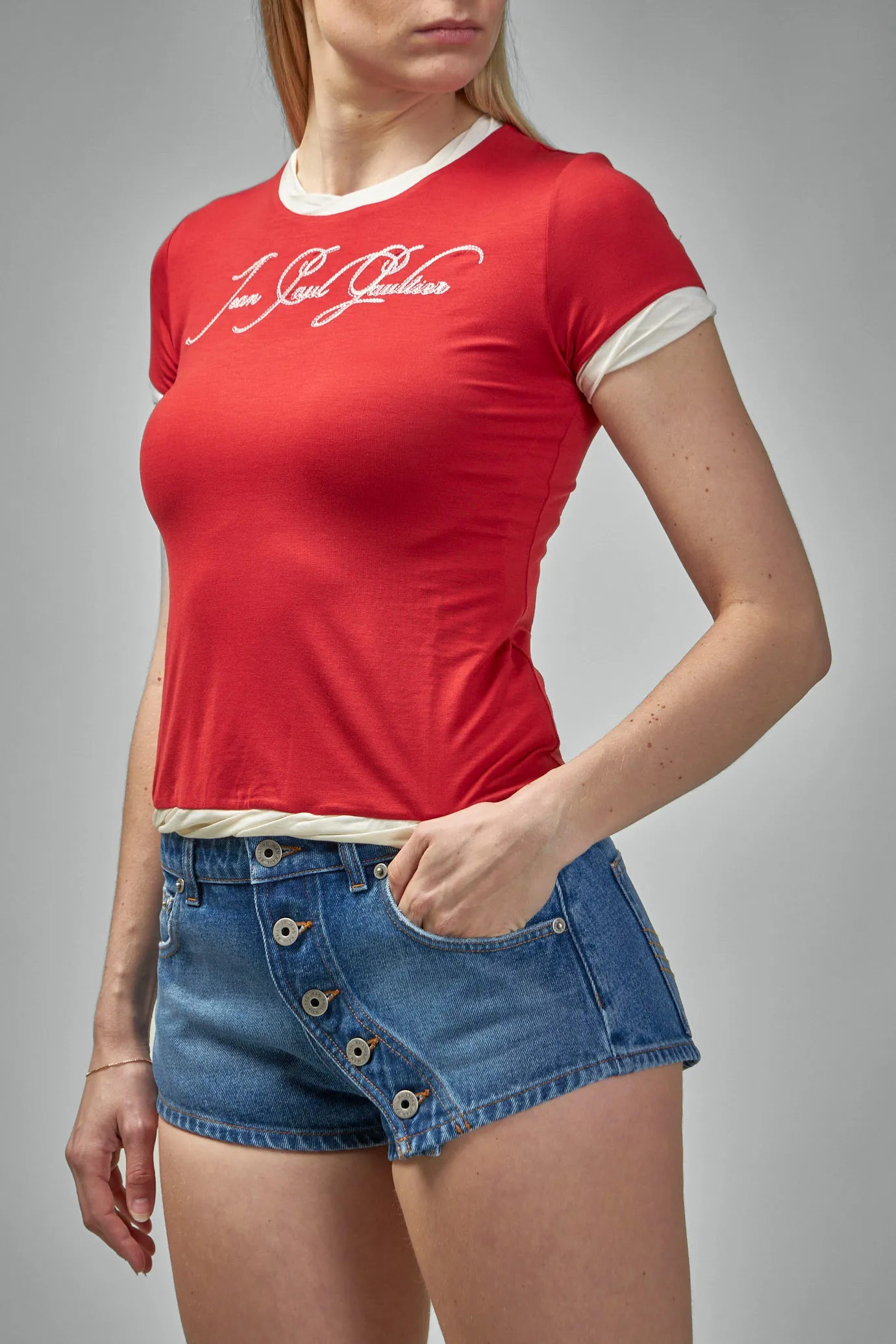 Thin Jersey Baby-Tee Printed ''Tattoo''
