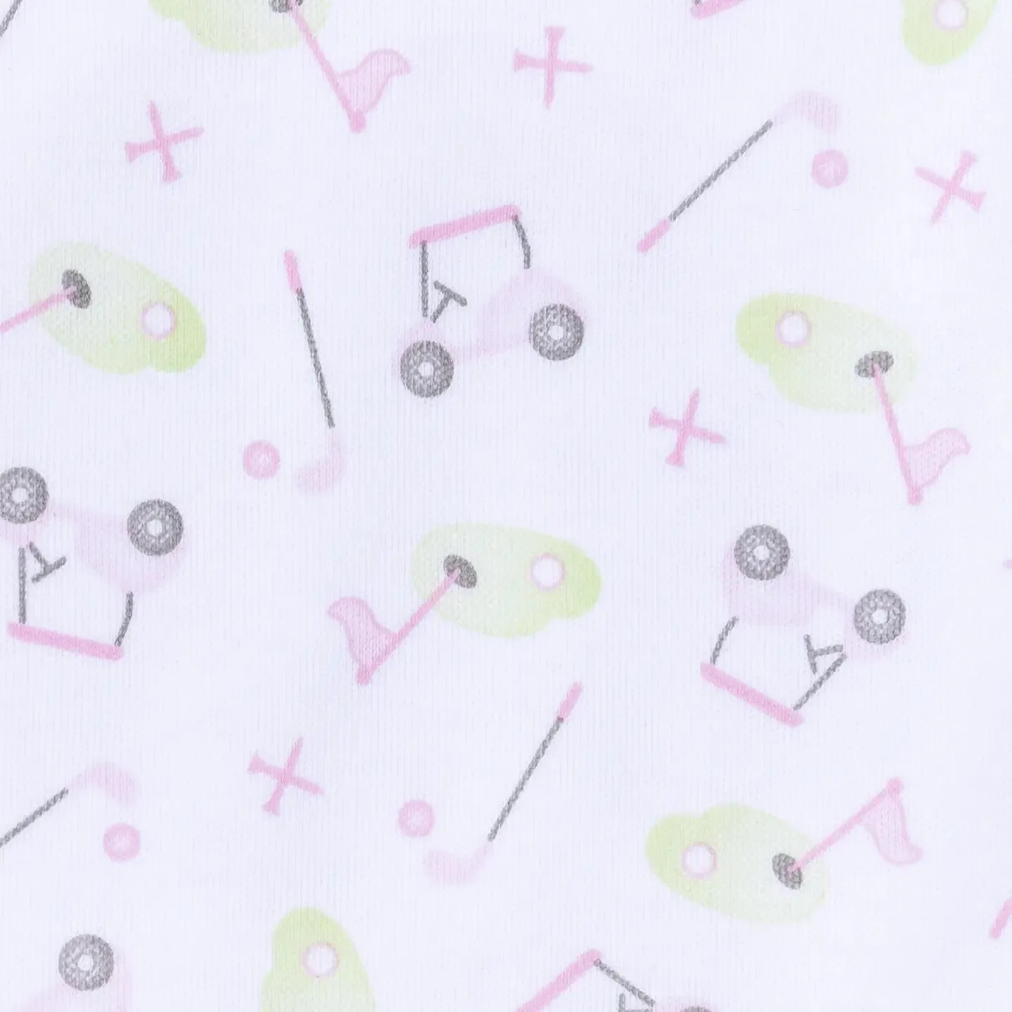Tiny Tee Time Zip Footie || Pink
