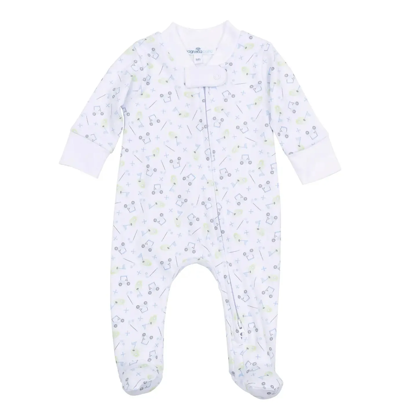 Tiny Tee Time Zip Footie || Pink