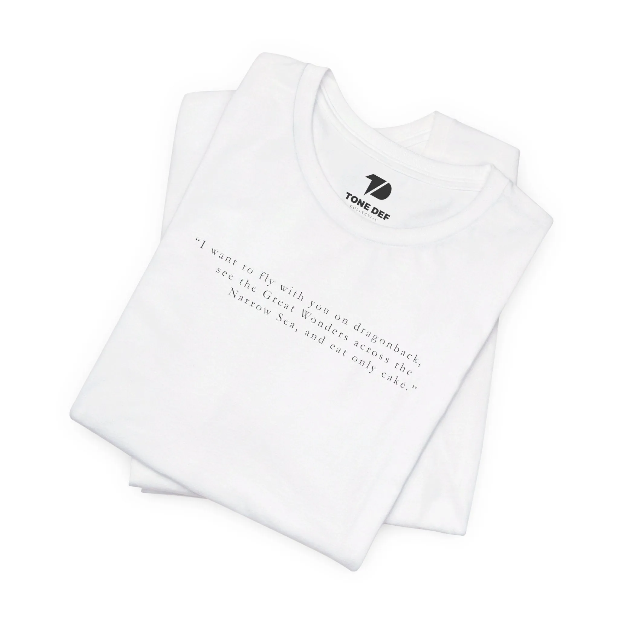 To fly with you on dragonback... - Unisex Jersey Short Sleeve Tee