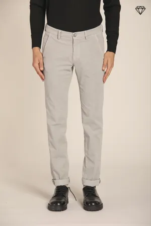 Torino men's chino pants in velvet 1500  striped slim fit  ①