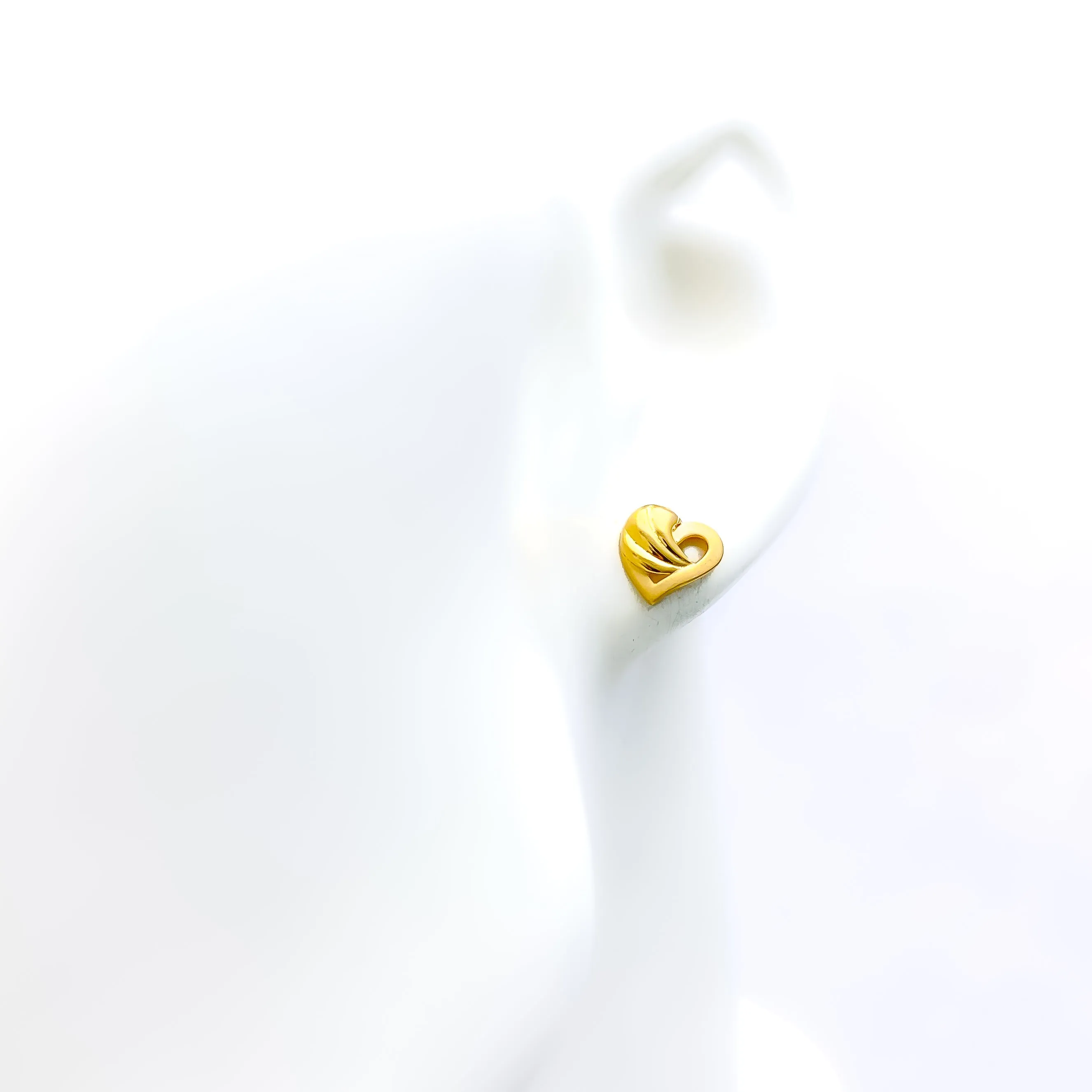 Trendy Lush 22k Gold Top Earrings