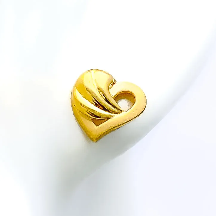 Trendy Lush 22k Gold Top Earrings