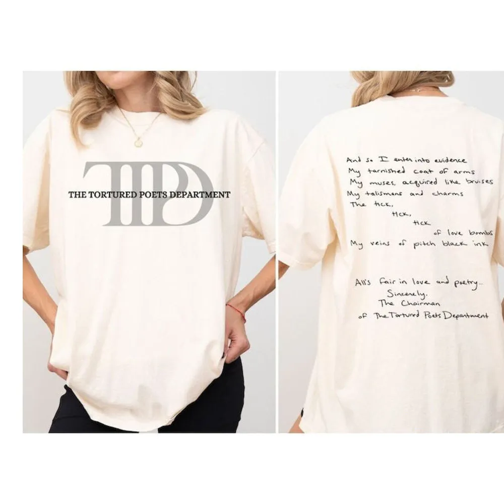 TS The Tortured Poets Department 2 sides T-Shirt