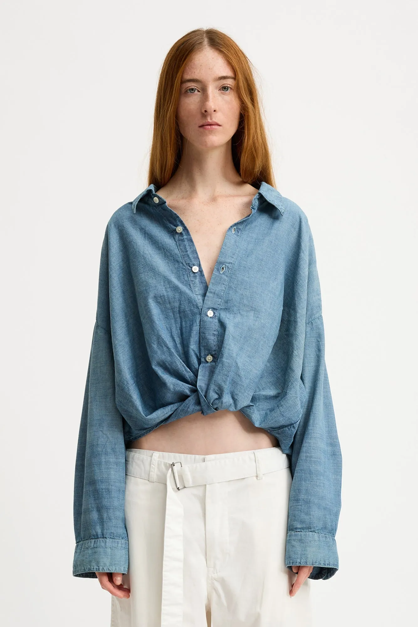 Twisted Front Shirt - Dark Somerset