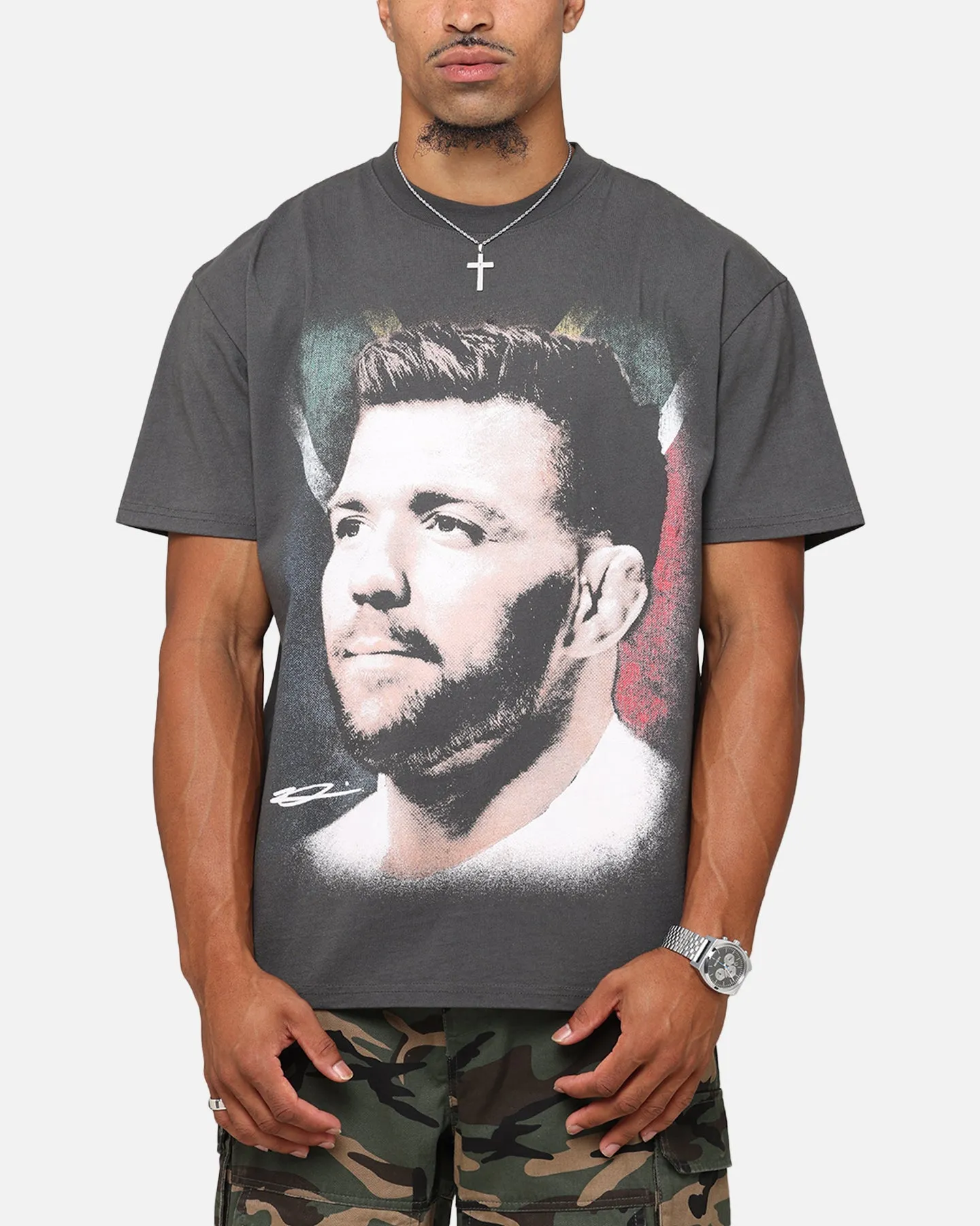 UFC By Culture Kings Dricus du Plessis Big Head Heavy T-Shirt Black Wash