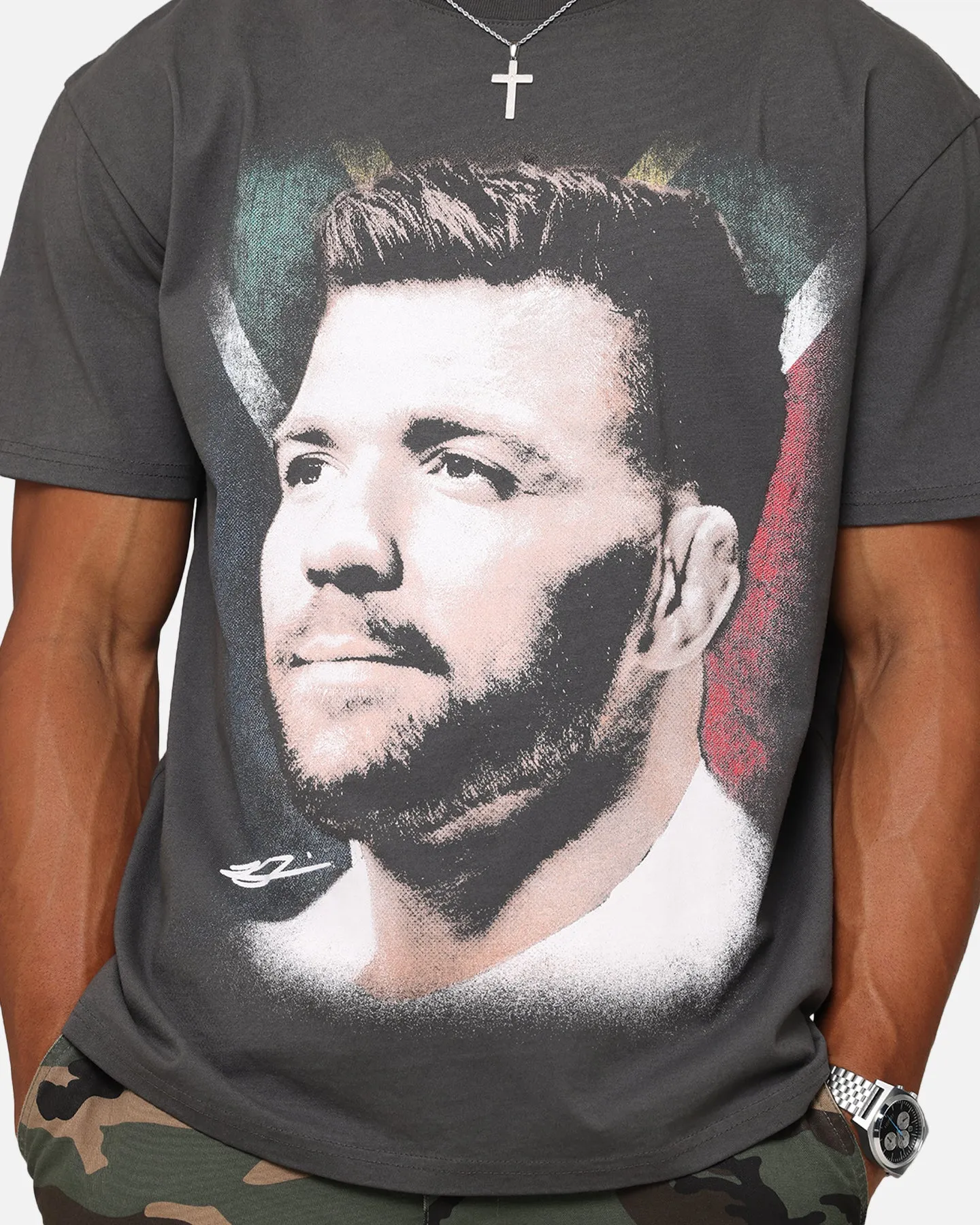 UFC By Culture Kings Dricus du Plessis Big Head Heavy T-Shirt Black Wash