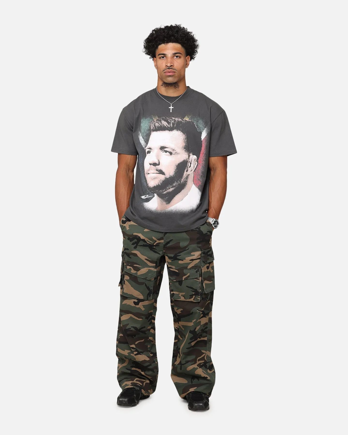 UFC By Culture Kings Dricus du Plessis Big Head Heavy T-Shirt Black Wash
