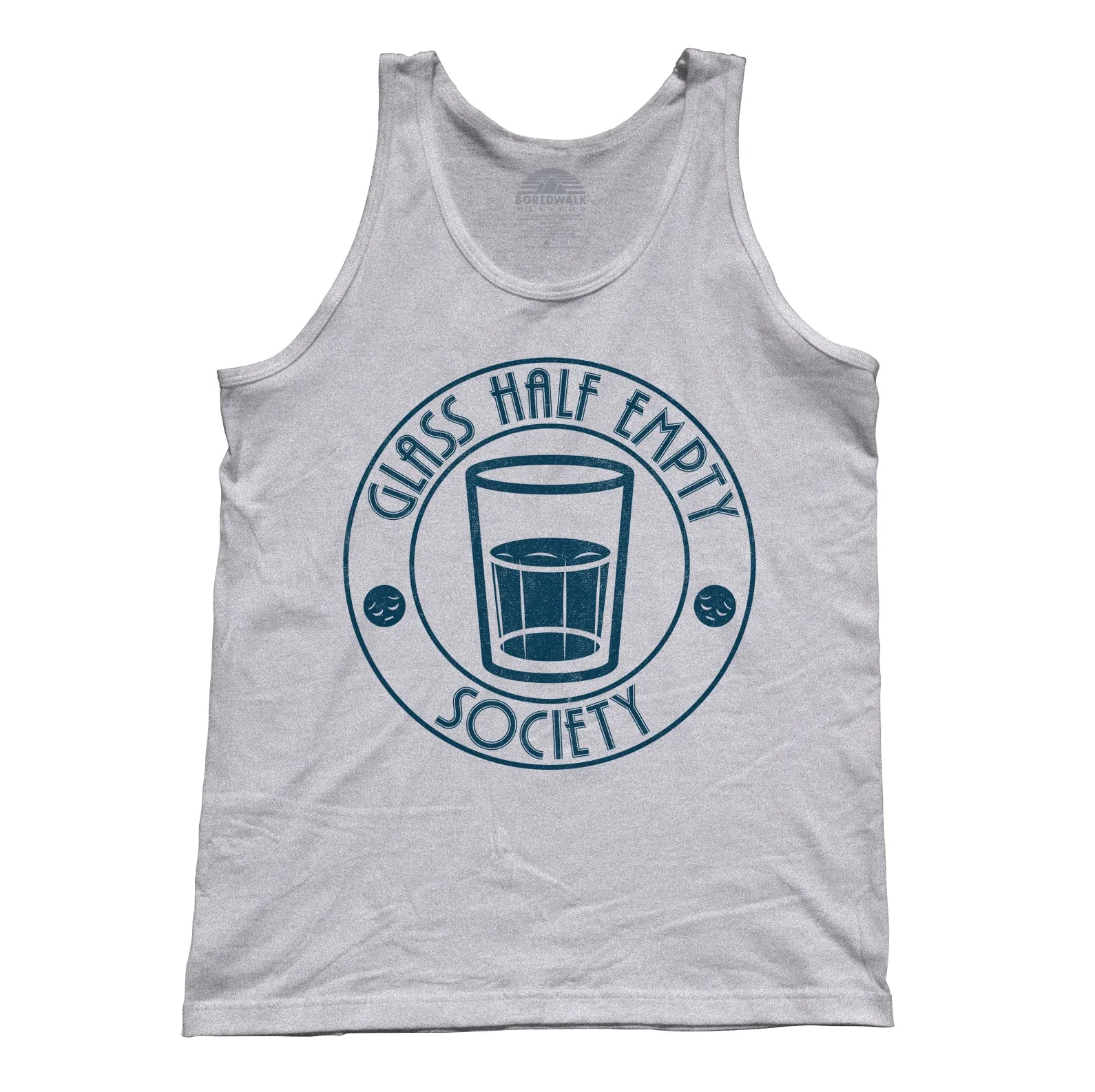 Unisex Glass Half Empty Society Tank Top