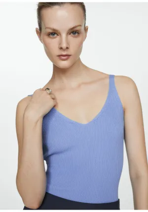 V-neck knitted top