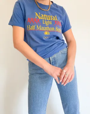 Vintage 80s Natural Light Olympics Blue Tee