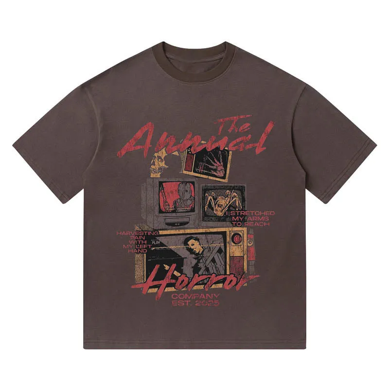 Vintage TV monogram print TEE-D707 | Inspanda