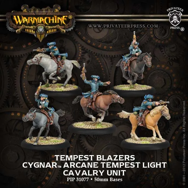 Warmachine: Cygnar – Tempest Blazers Light Cavalry Unit