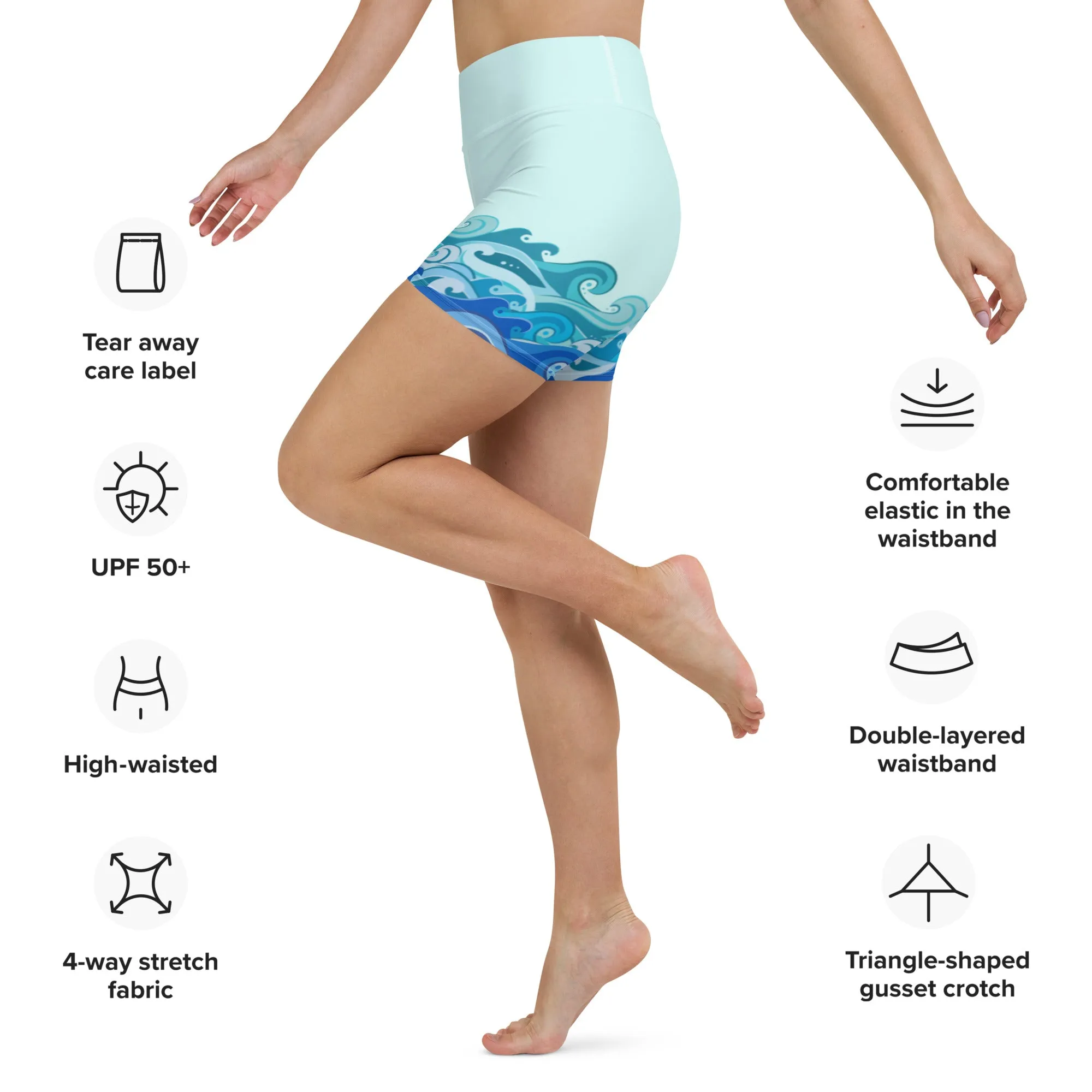 WATER ELEMENT YOGA SHORTS