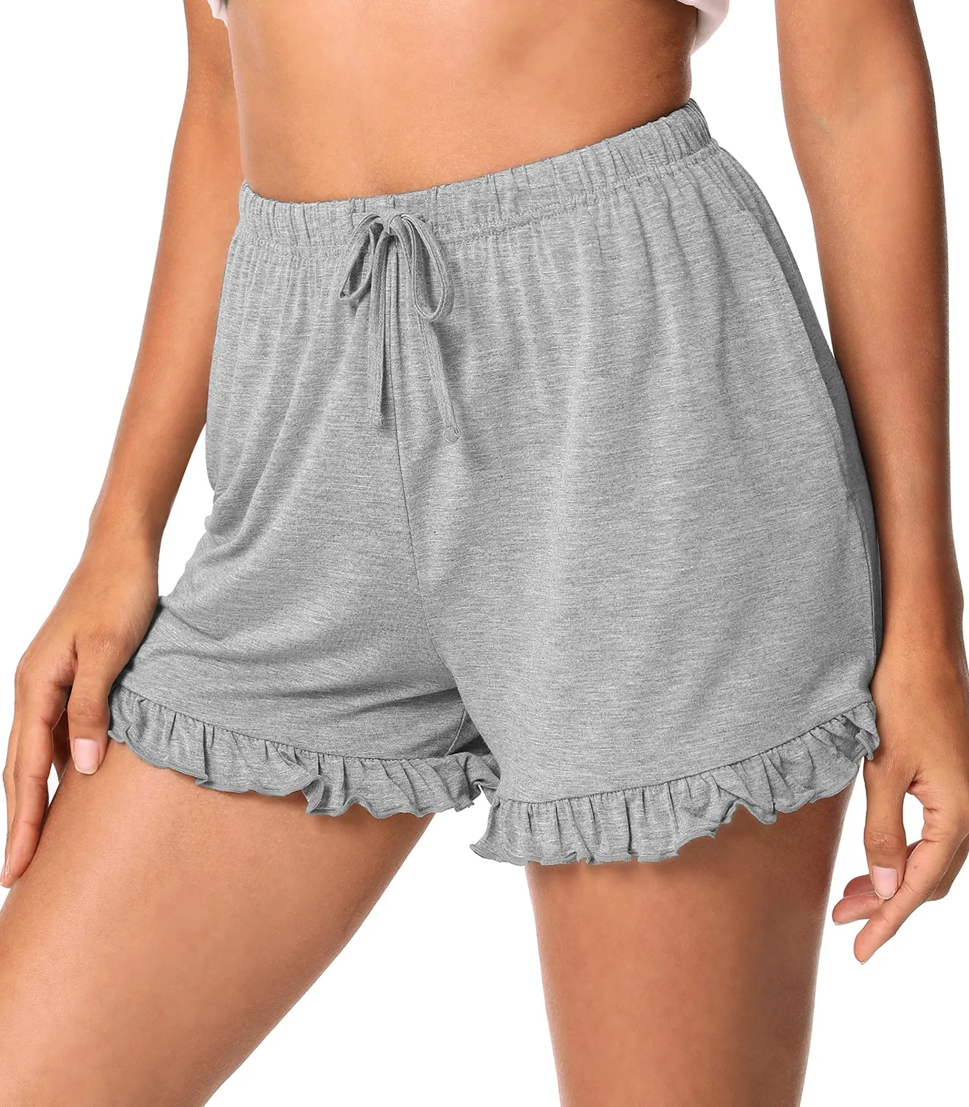 WiWi Soft Sleep Shorts Ruffle Lounge Shorts Bottoms