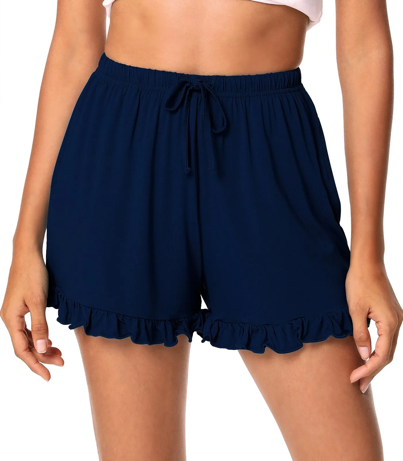 WiWi Soft Sleep Shorts Ruffle Lounge Shorts Bottoms